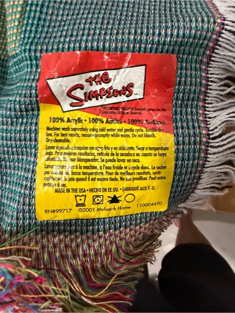 Simpsons official throw